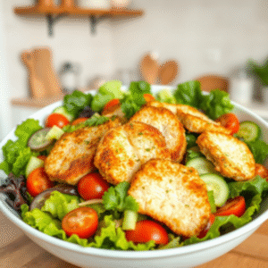 Chicken Cutlet Garden Salad
