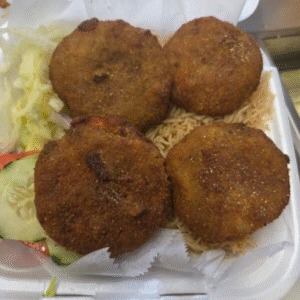 Veg Cutlet Over Rice