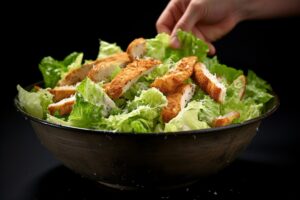 Chicken Cutlet Caesar Salad