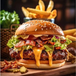 Beef Bacon cheese burger