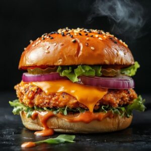 Ziggys special chicken patty burger