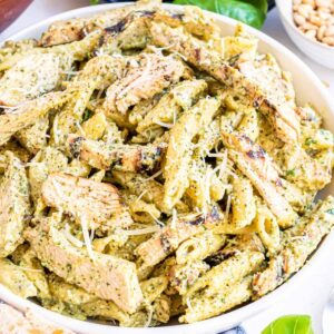 Grilled Chicken pesto pasta